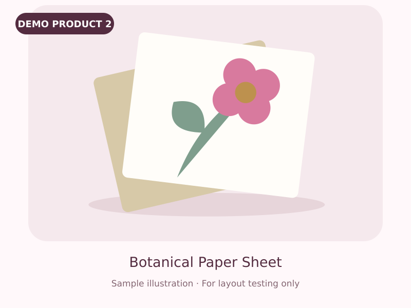 DEMO — Botanical Paper Sheet